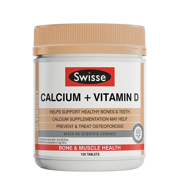 Viên uống Swisse Ultiboost Calcium và Vitamin D giúp chống loãng xương